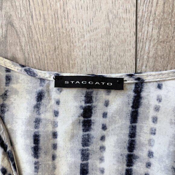 Staccato Flowy Tie Dye Romper Navy and White Womens Large Boho Festival 90s Y2K - Picture 6 of 12